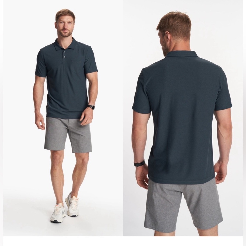 Vuori Men’s Ace Polo Dark Gray Blue V164 Size Extra Large